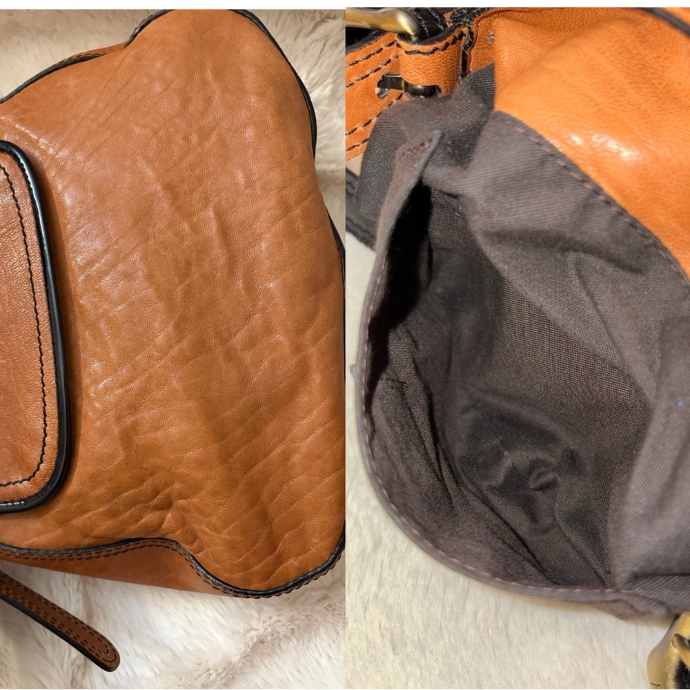 Auth🌷Fendi🌷 Zucca Shoulder Bag Nappa B Bis Patent Trim Pochette/Flap Bag⚡️ - Picture 16 of 16